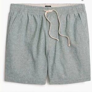 J.Crew Linen-blend dock short Pale Spinach White Size Lg